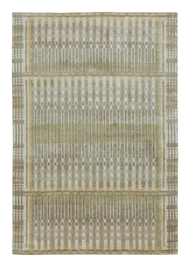 Rug & Kilim’s Contemporary Art Deco Rug with All-Over Geometric Grid