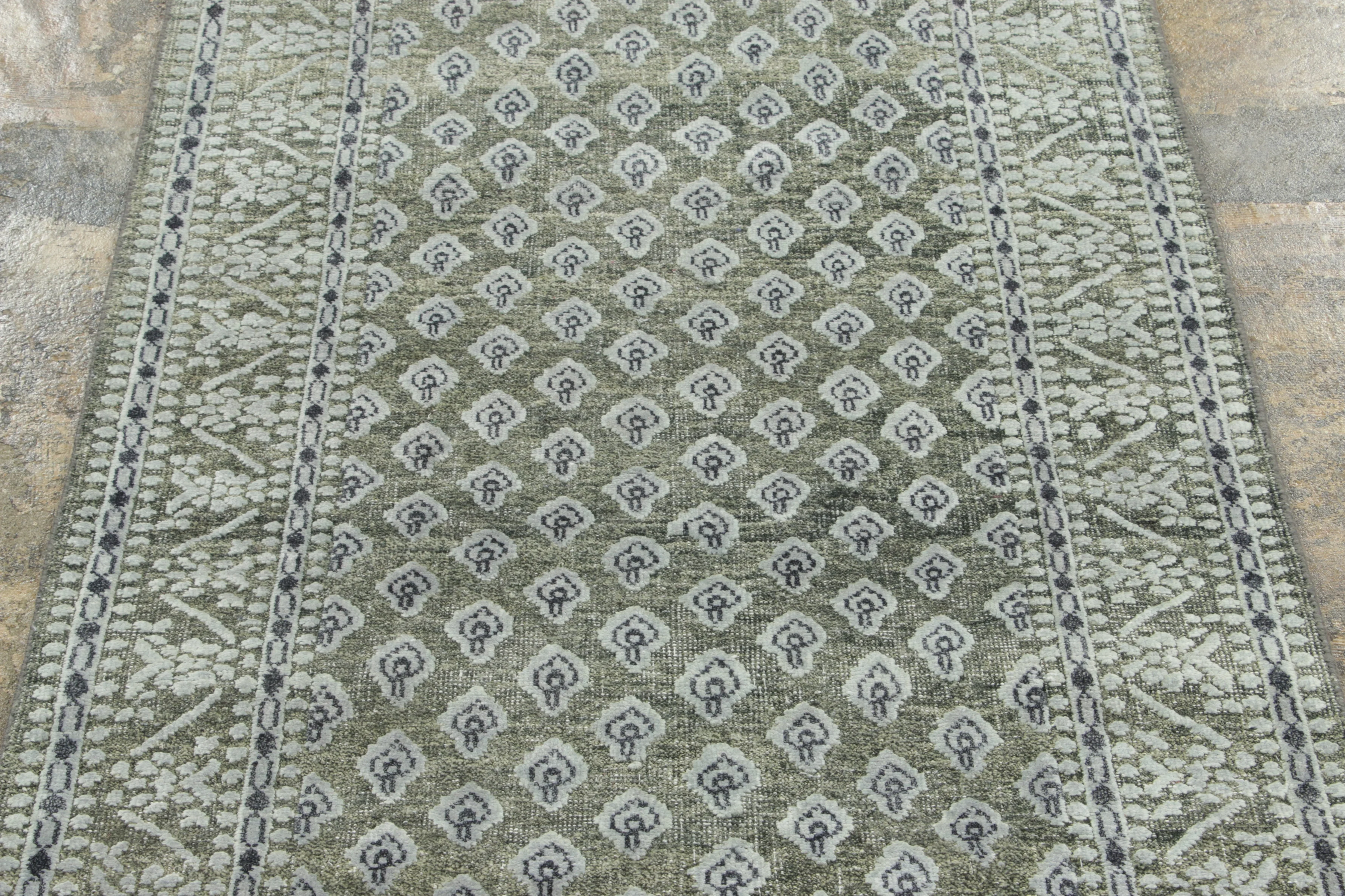 Block Print Geometric Runner