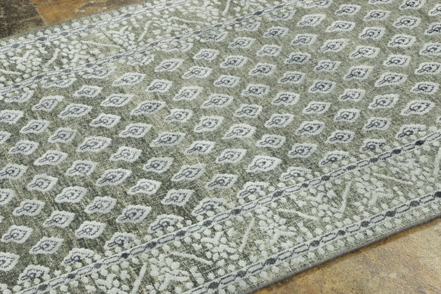 Block Print Geometric Runner