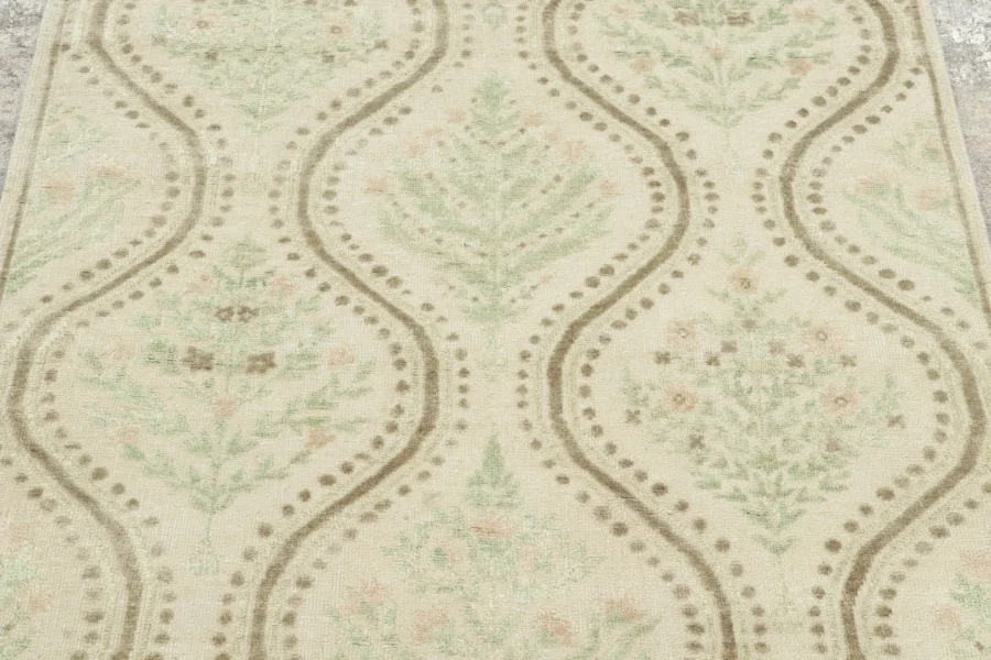 Block Print Floral Square Rug