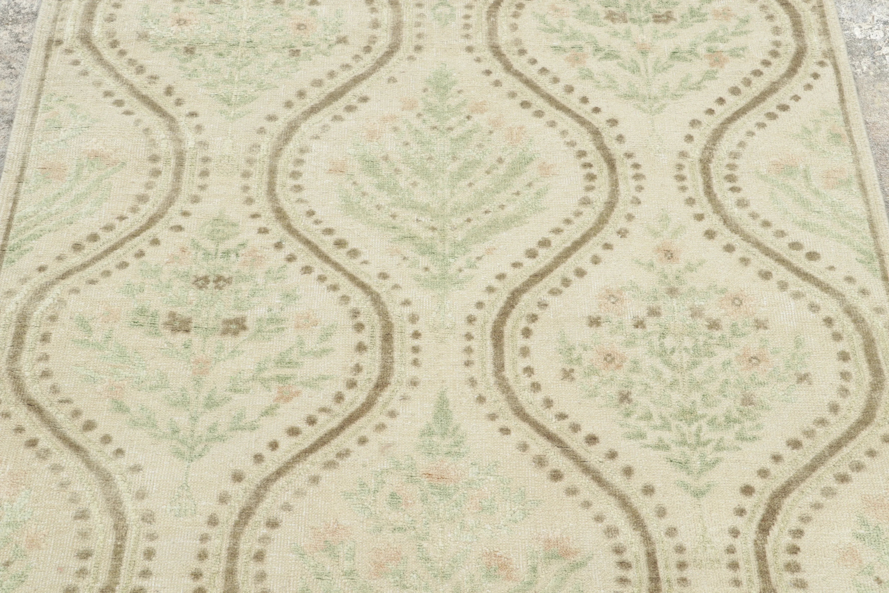 Block Print Floral Square Rug