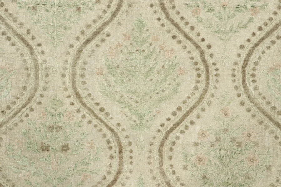 Block Print Floral Square Rug