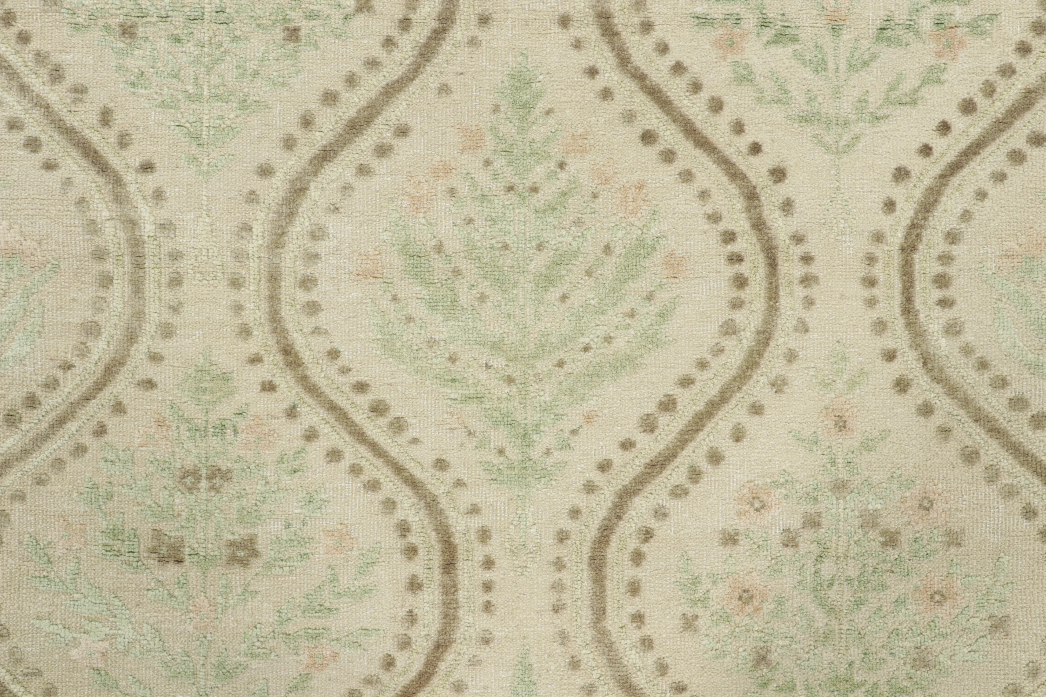 Block Print Floral Square Rug