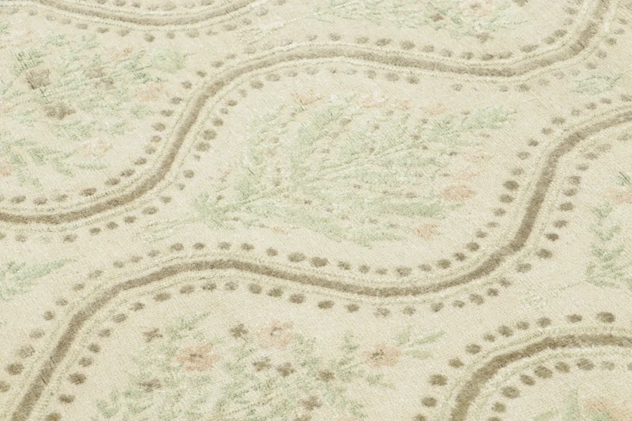 Block Print Floral Square Rug