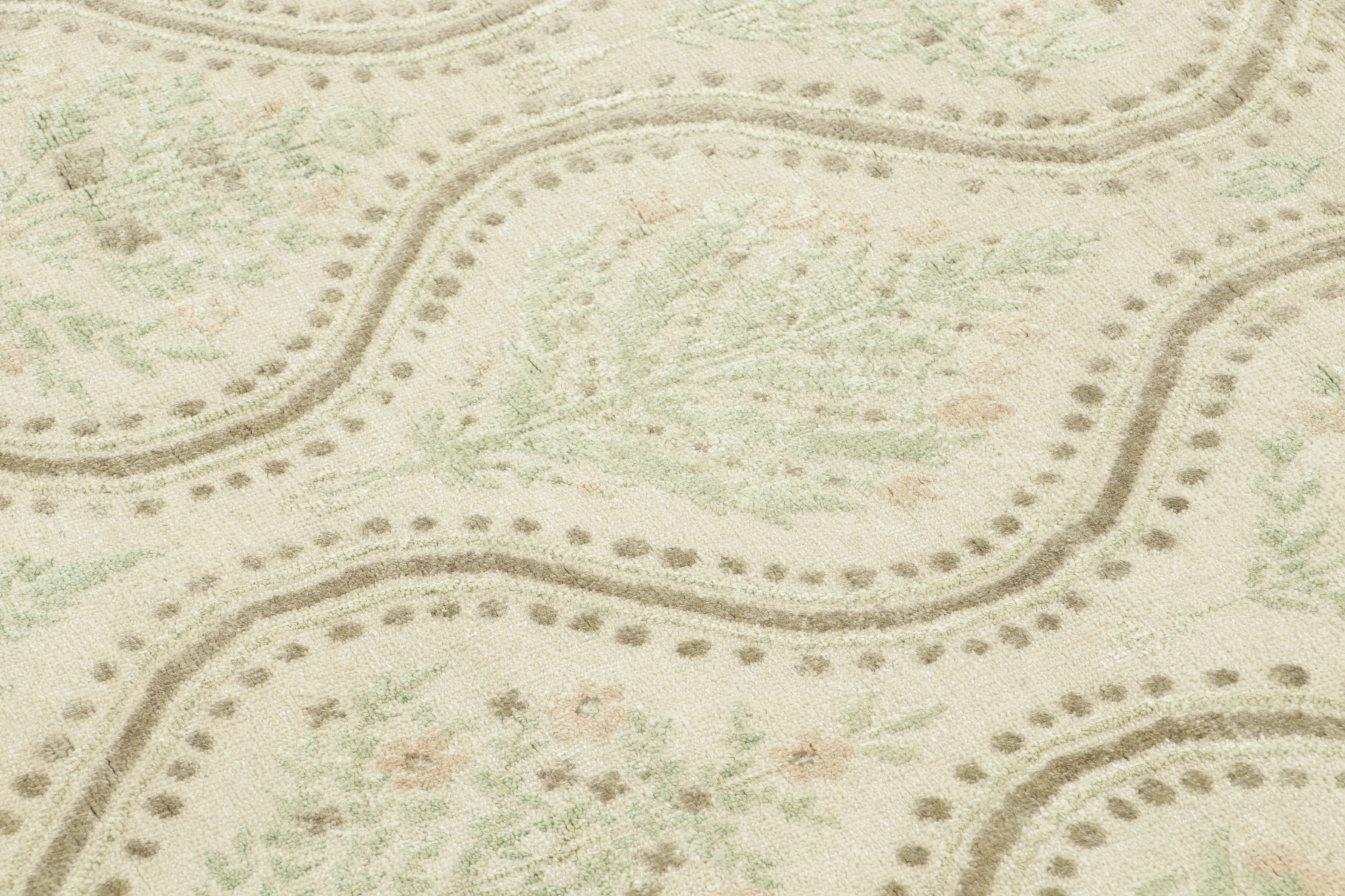Block Print Floral Square Rug