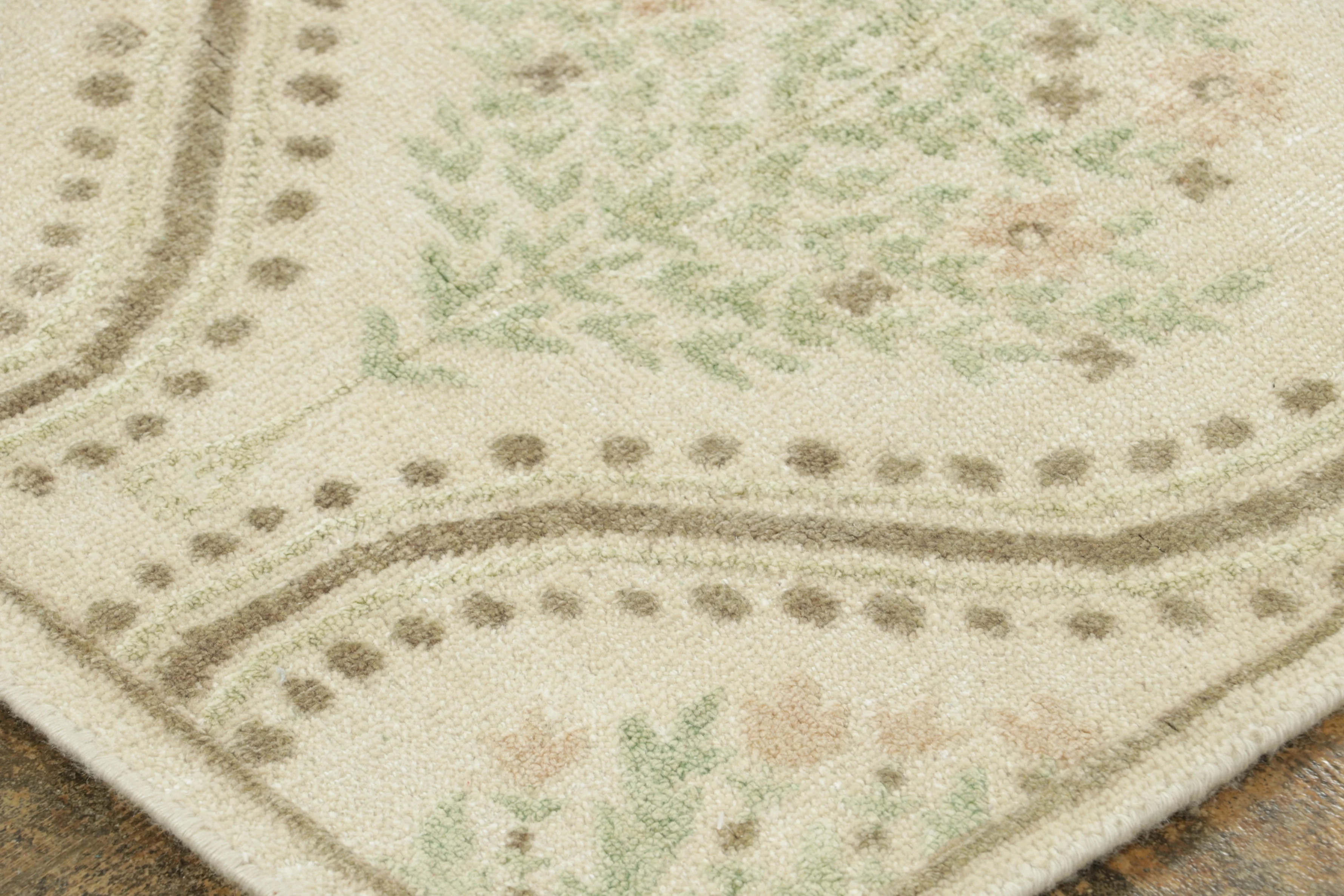 Block Print Floral Square Rug