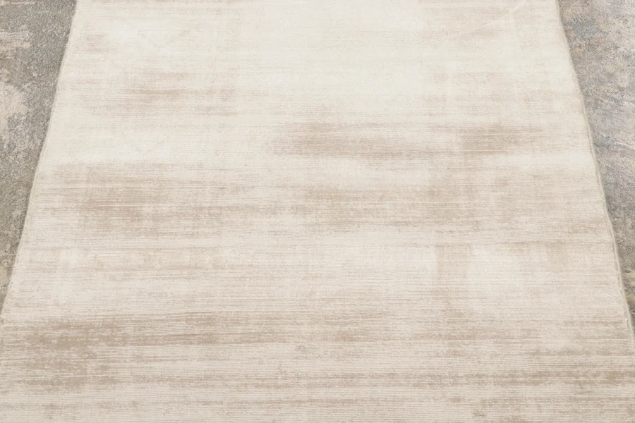 Hover image of Rug & Kilim's Contemporary Distressed Extra Long Textural Runner in Soft Beige