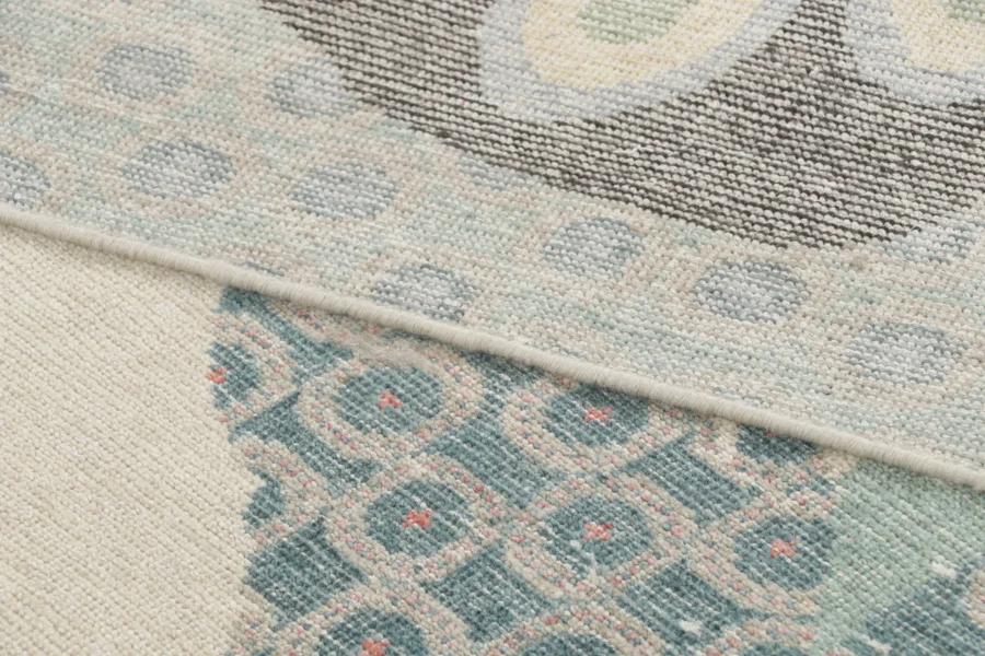 Contemporary Distressed Pictorial Rug