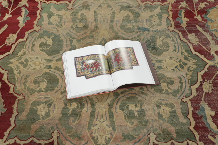 Antique Distressed Agra Rug