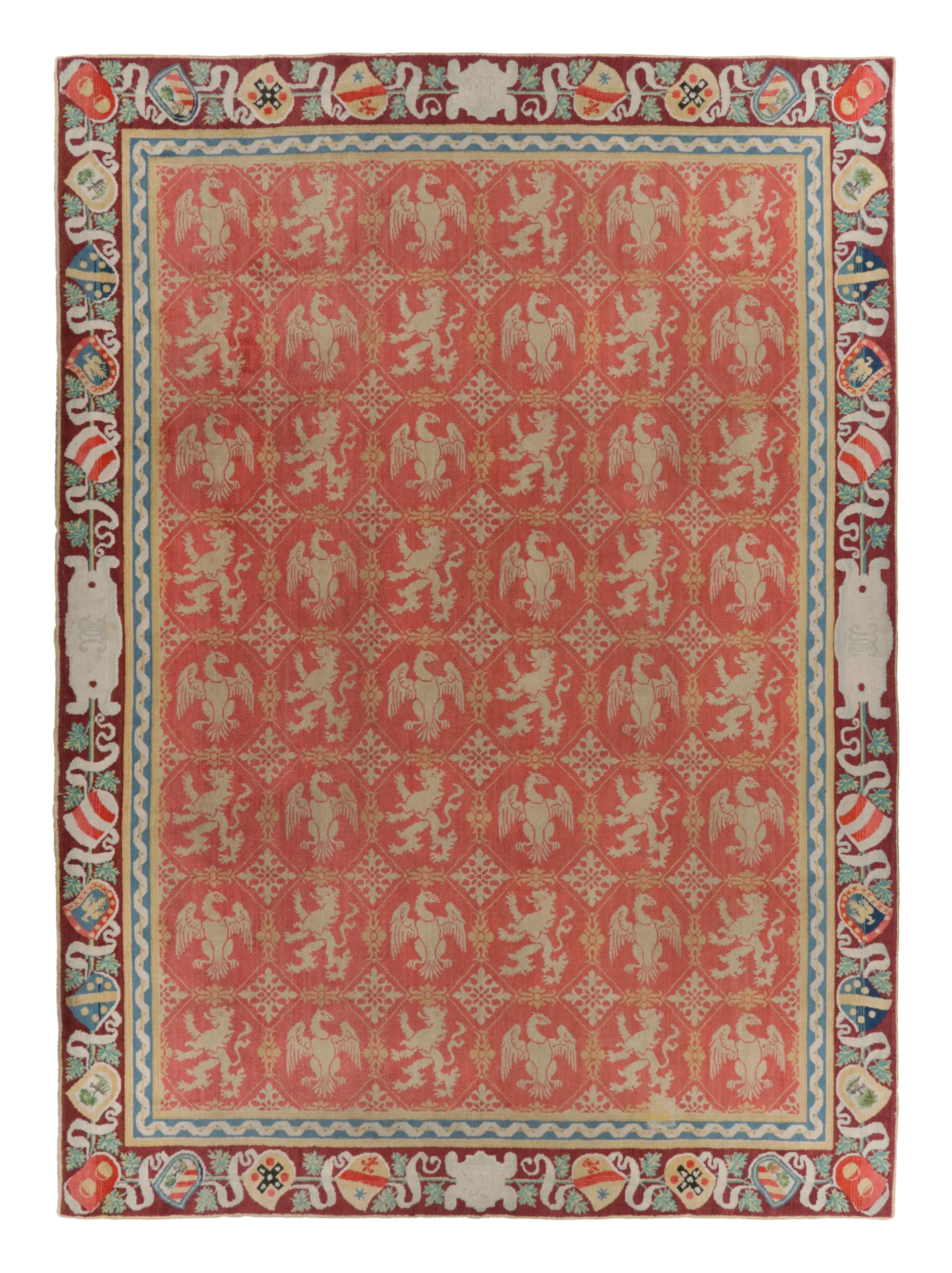 Oversized Antique European Pictorial Rug
