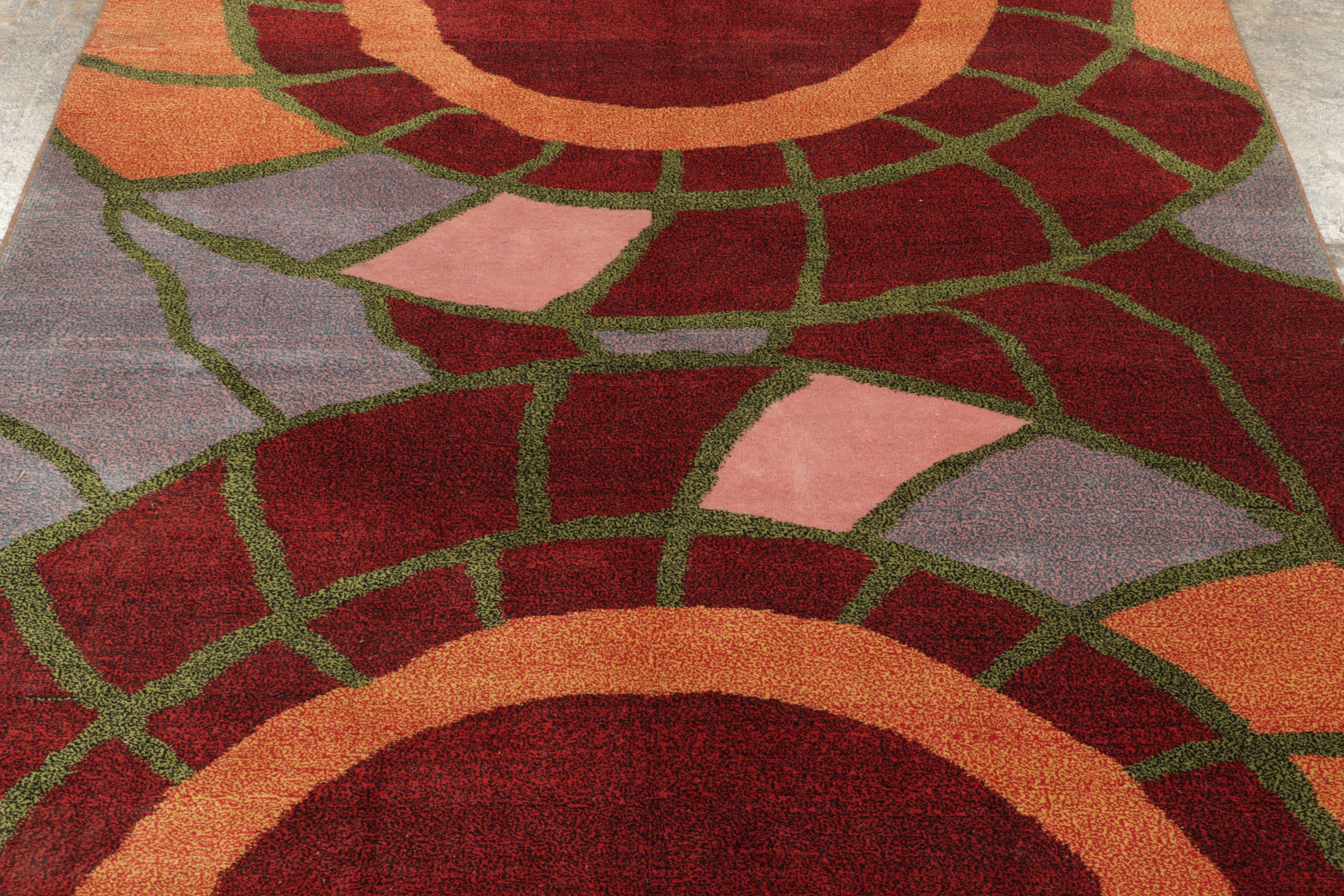 Vintage Mid-Century Modern Geometric Rug