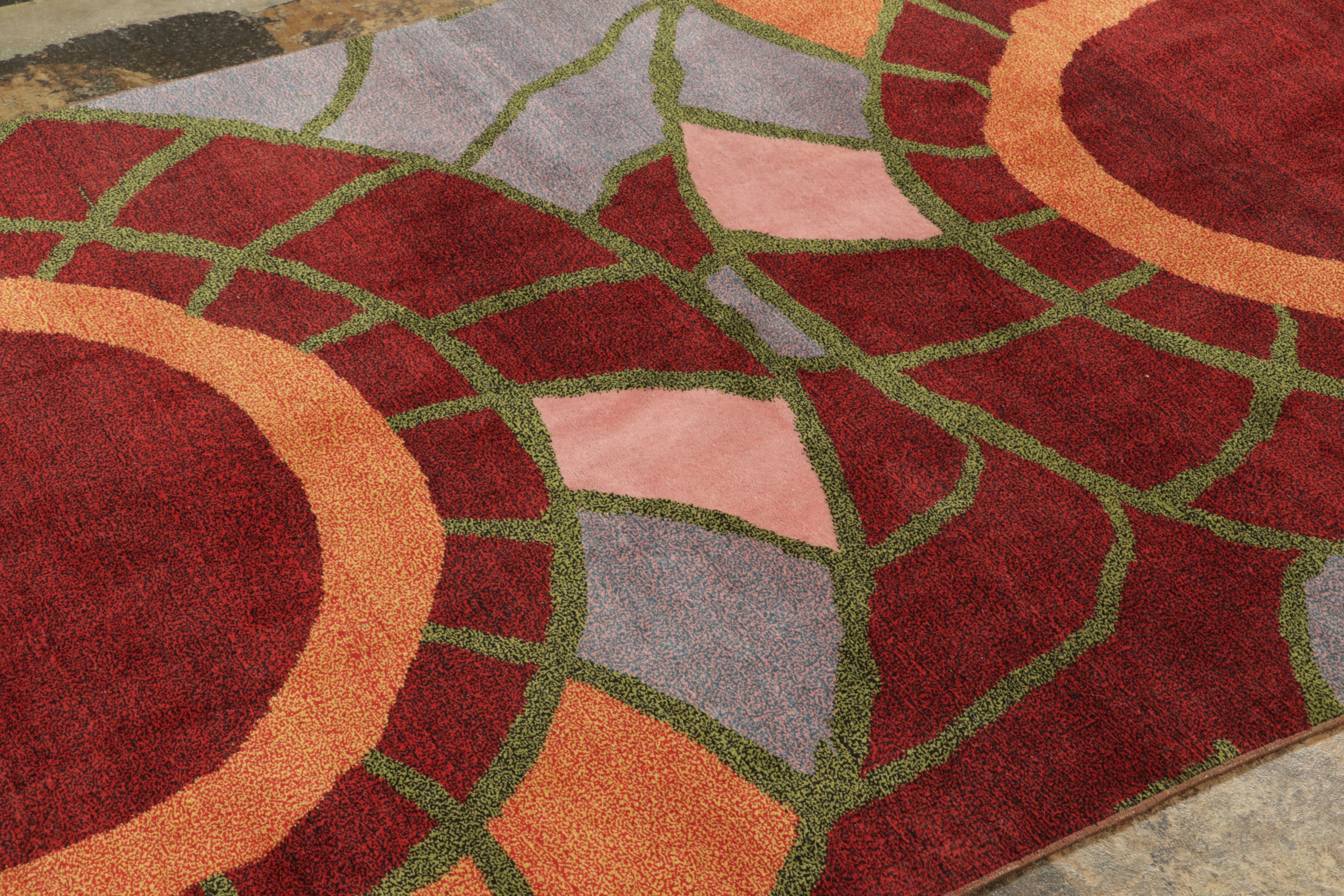 Vintage Mid-Century Modern Geometric Rug