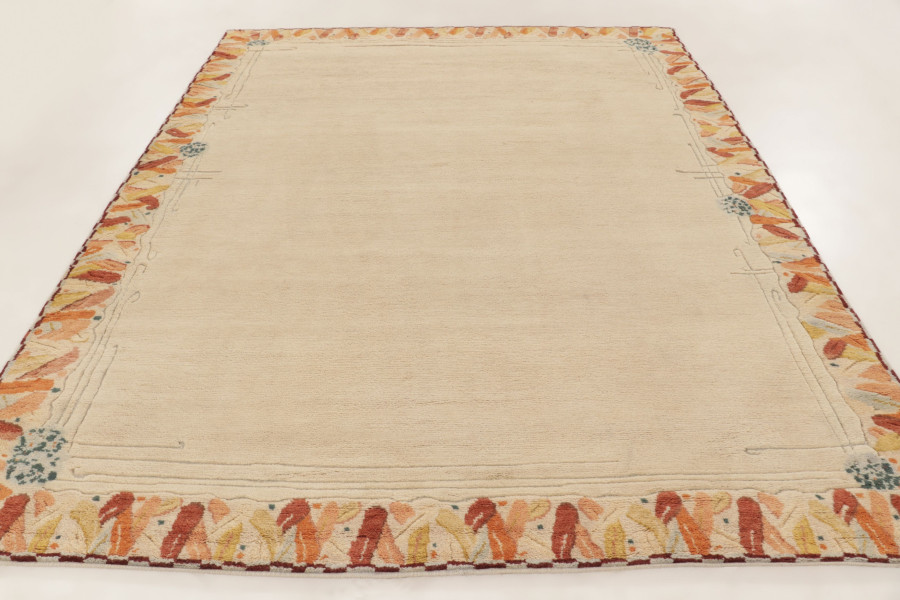 Contemporary Art Deco Floral Rug