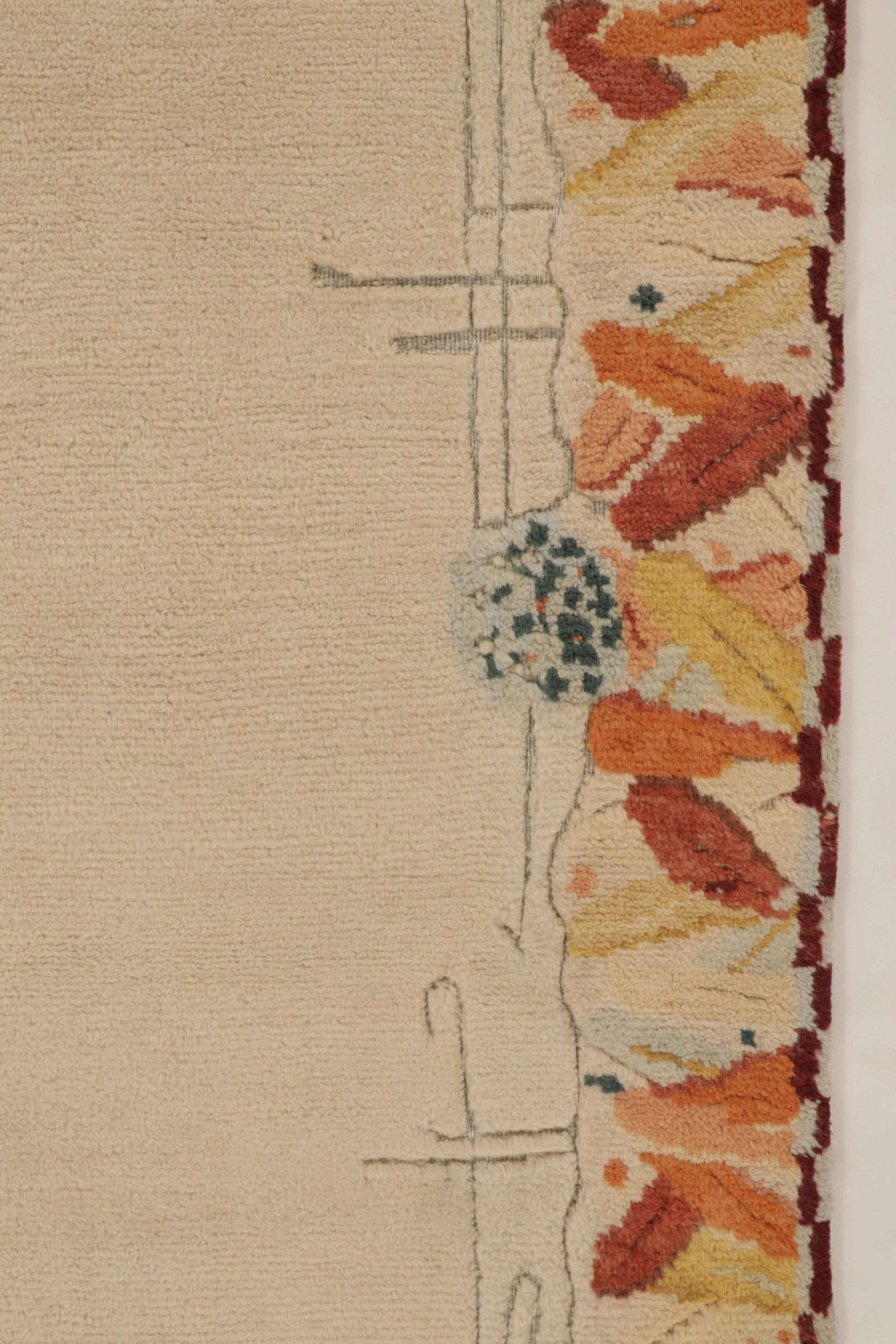 Contemporary Art Deco Floral Rug