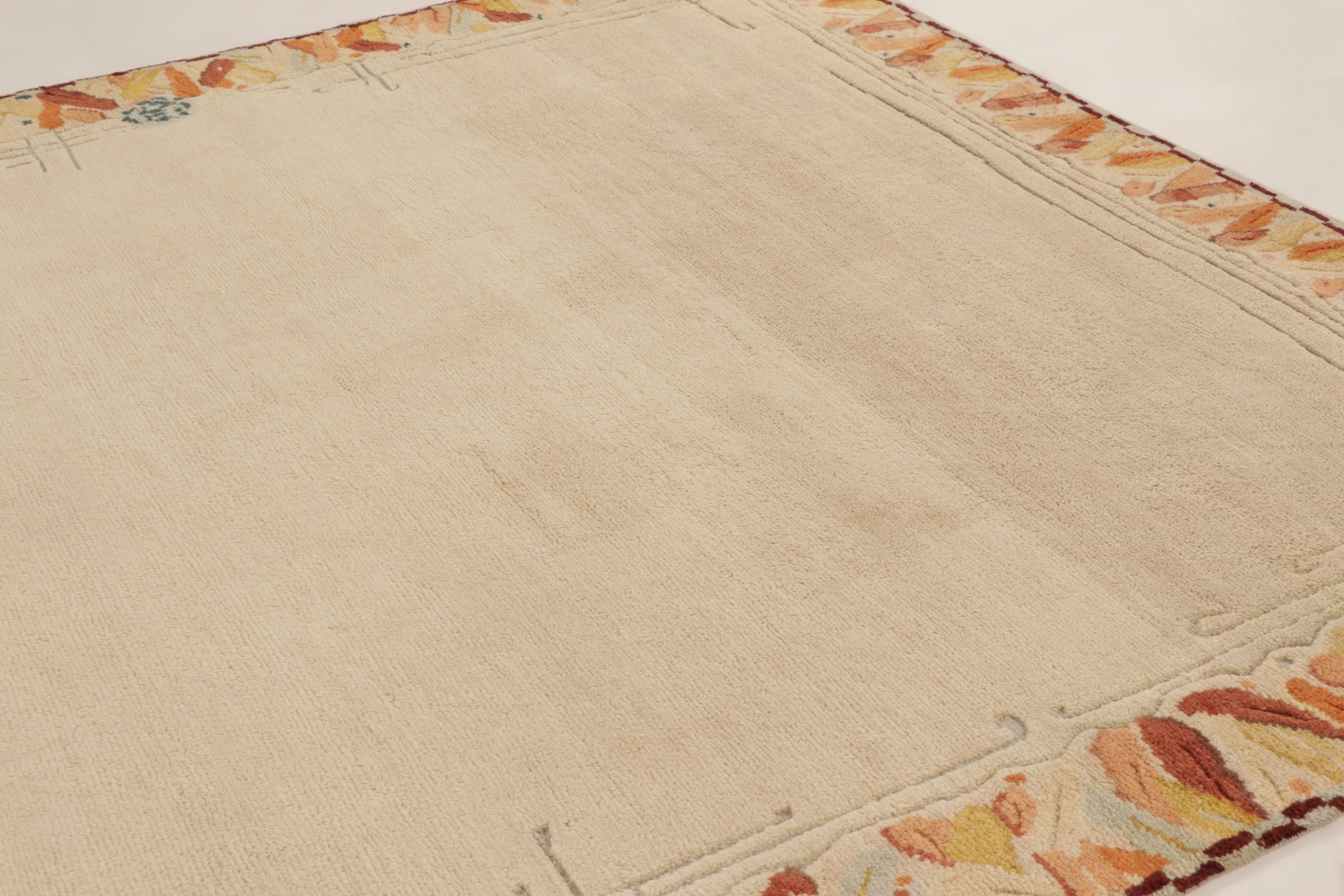 Contemporary Art Deco Floral Rug