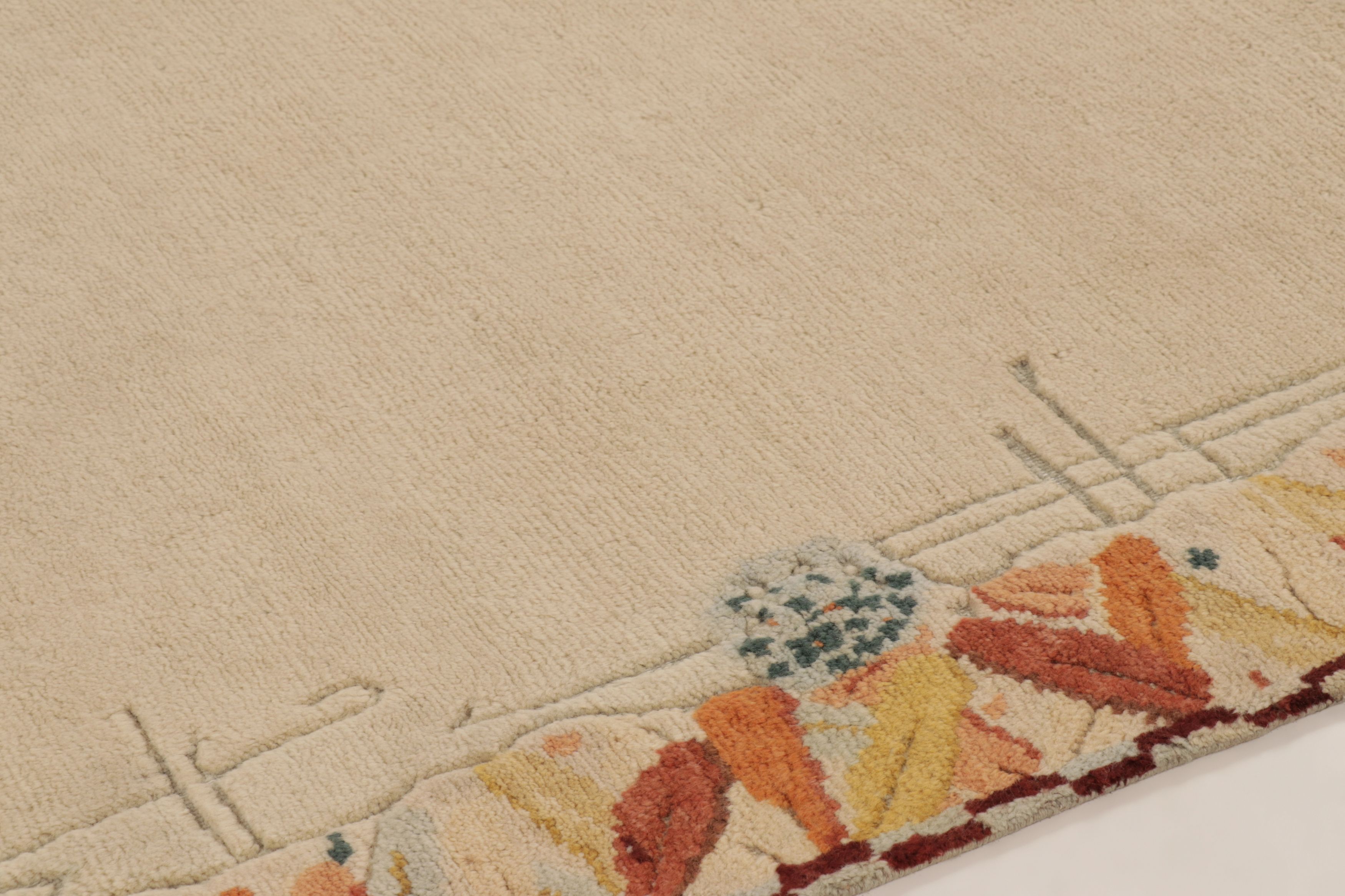 Contemporary Art Deco Floral Rug