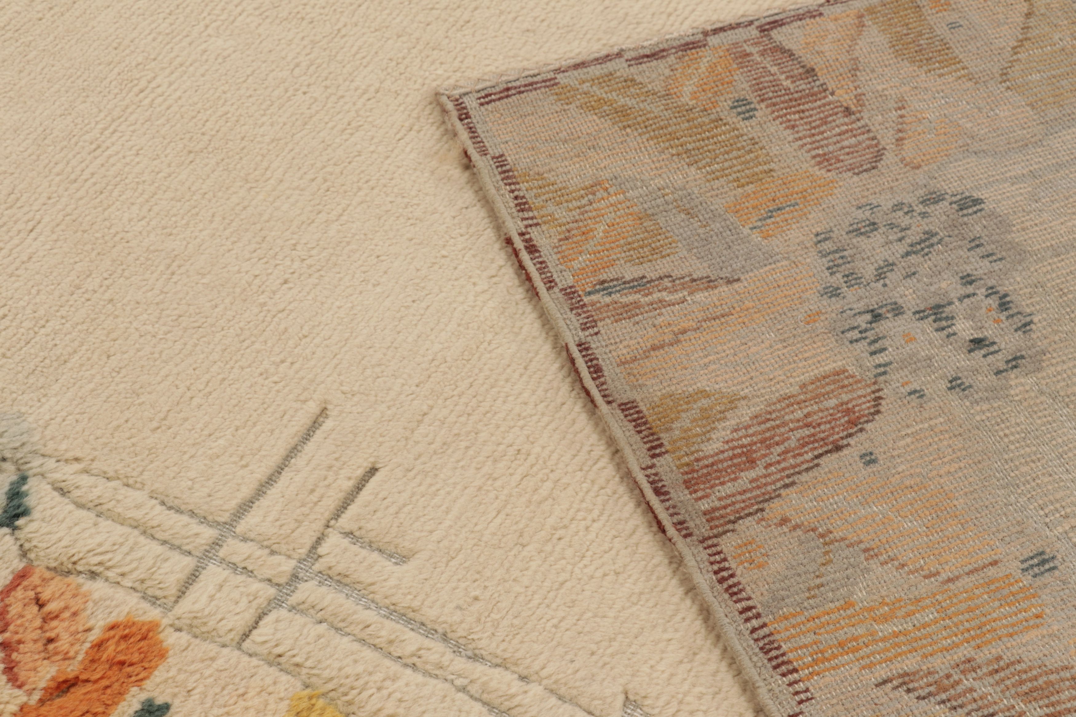Contemporary Art Deco Floral Rug