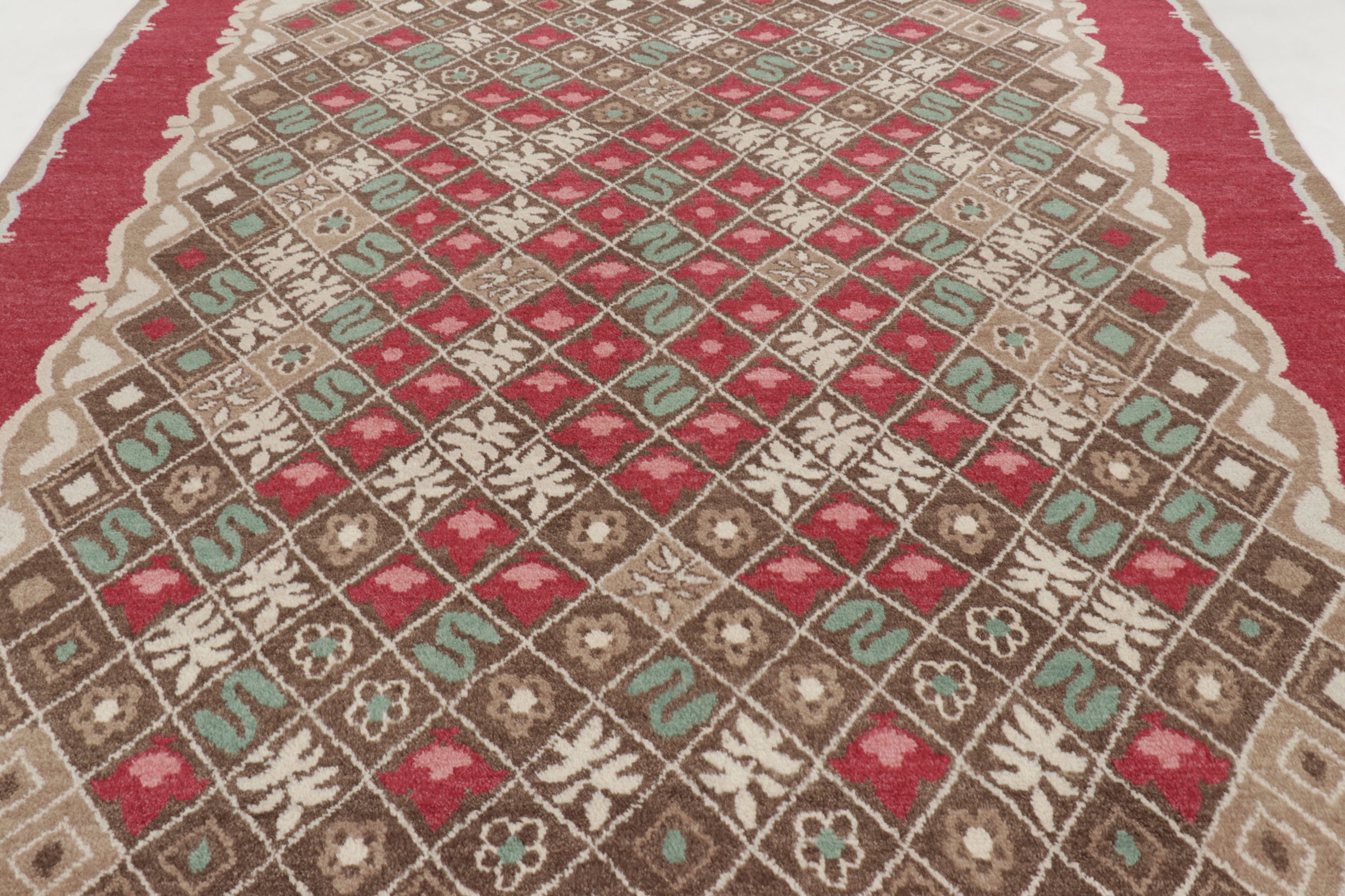 Contemporary Art Deco Floral Rug