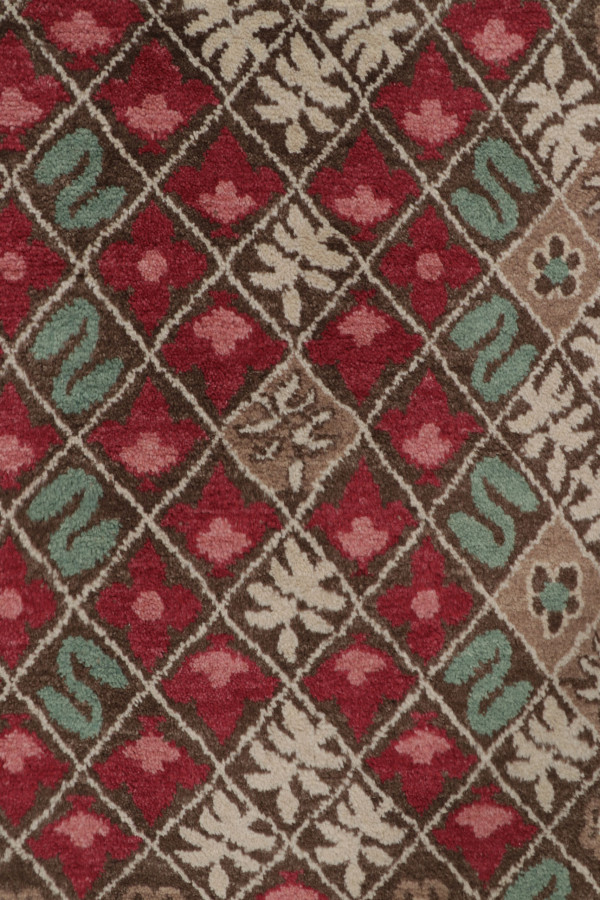 Contemporary Art Deco Floral Rug