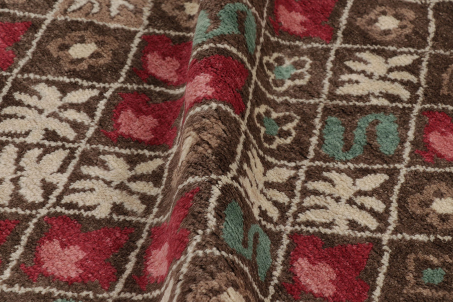 Contemporary Art Deco Floral Rug
