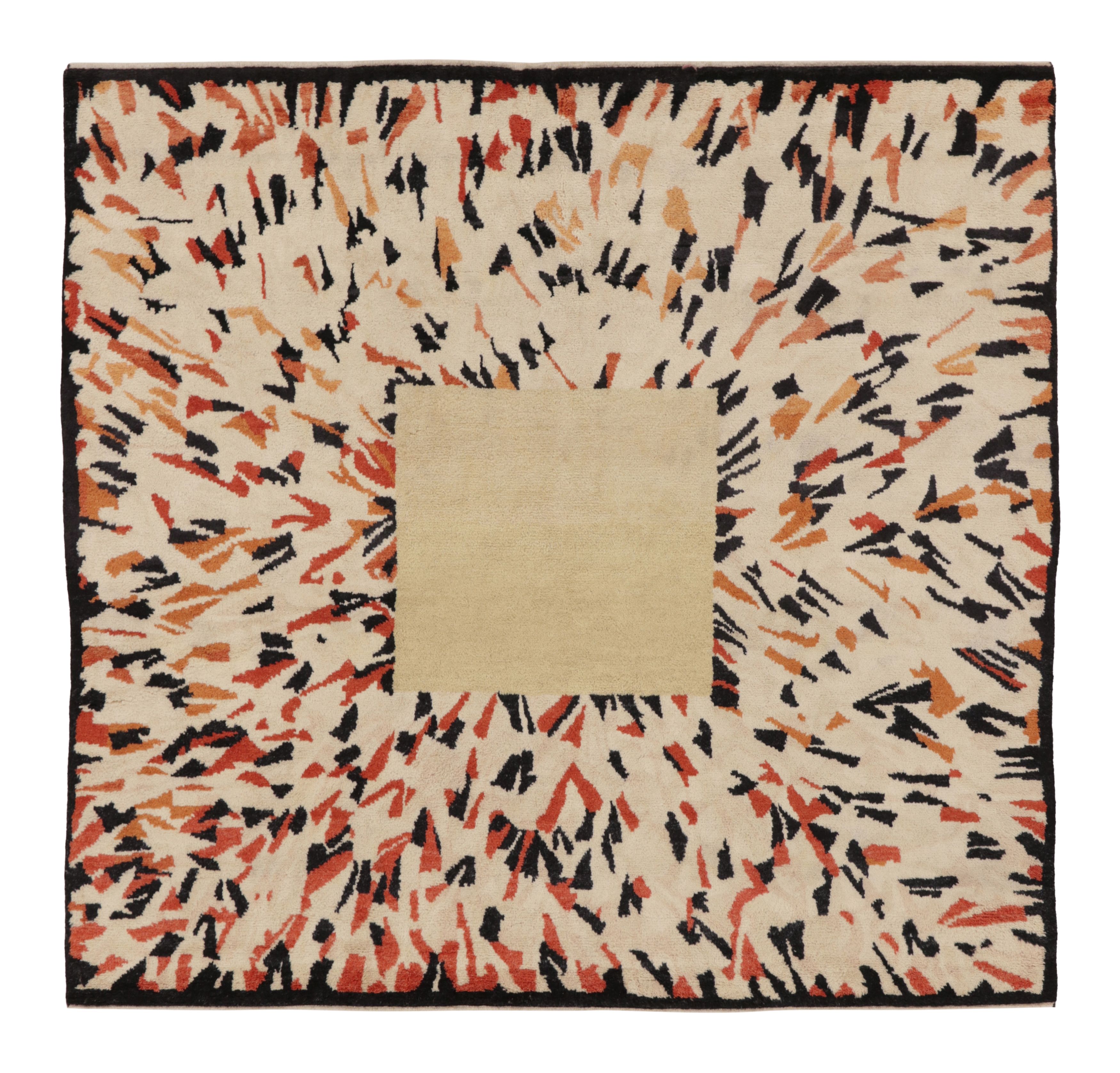 Contemporary Art Deco Square Rug