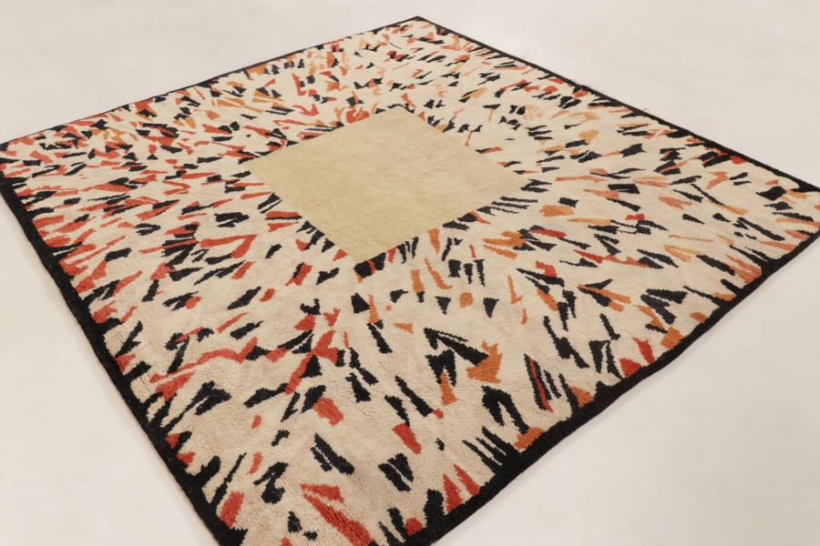 Contemporary Art Deco Square Rug