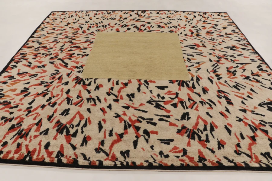 Oversized Contemporary Art Deco Square Rug