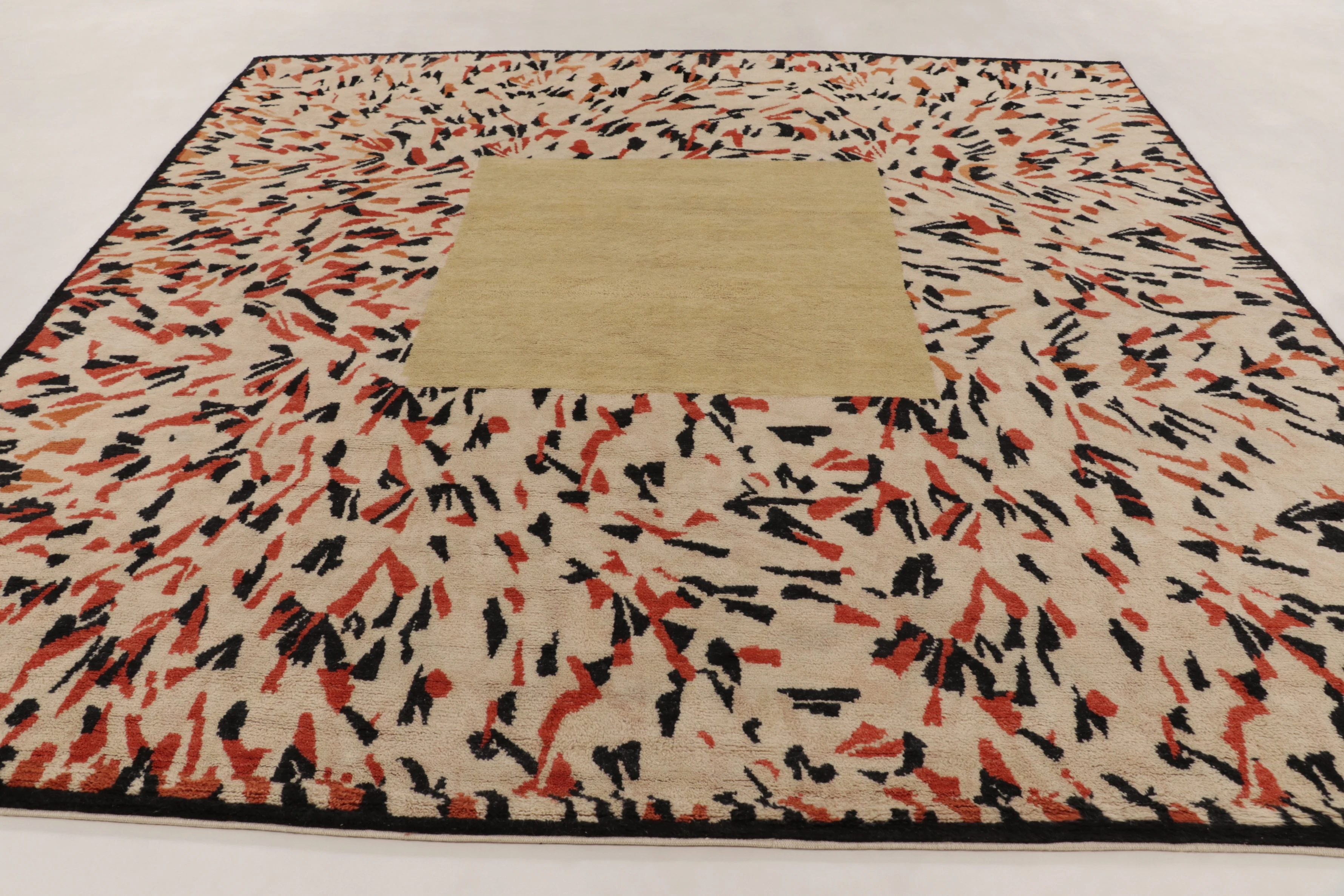 Oversized Contemporary Art Deco Square Rug