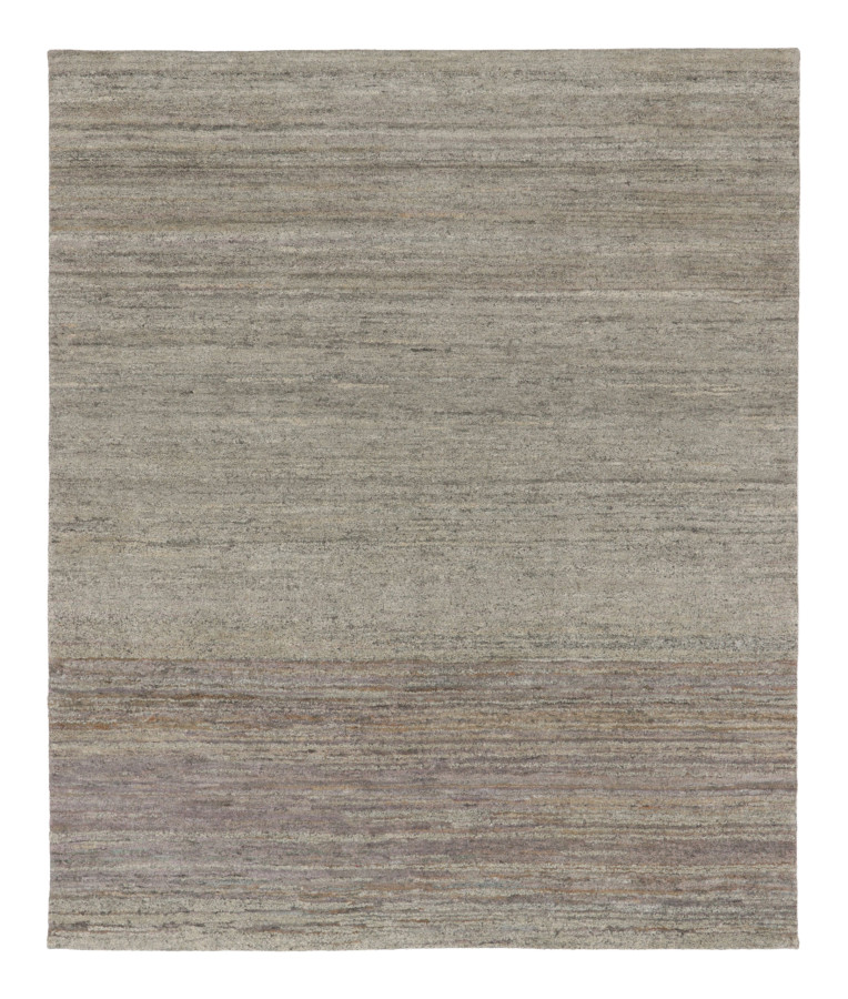 Rug & Kilim's Contemporary Rug in Brown & Charcoal with Textural Design