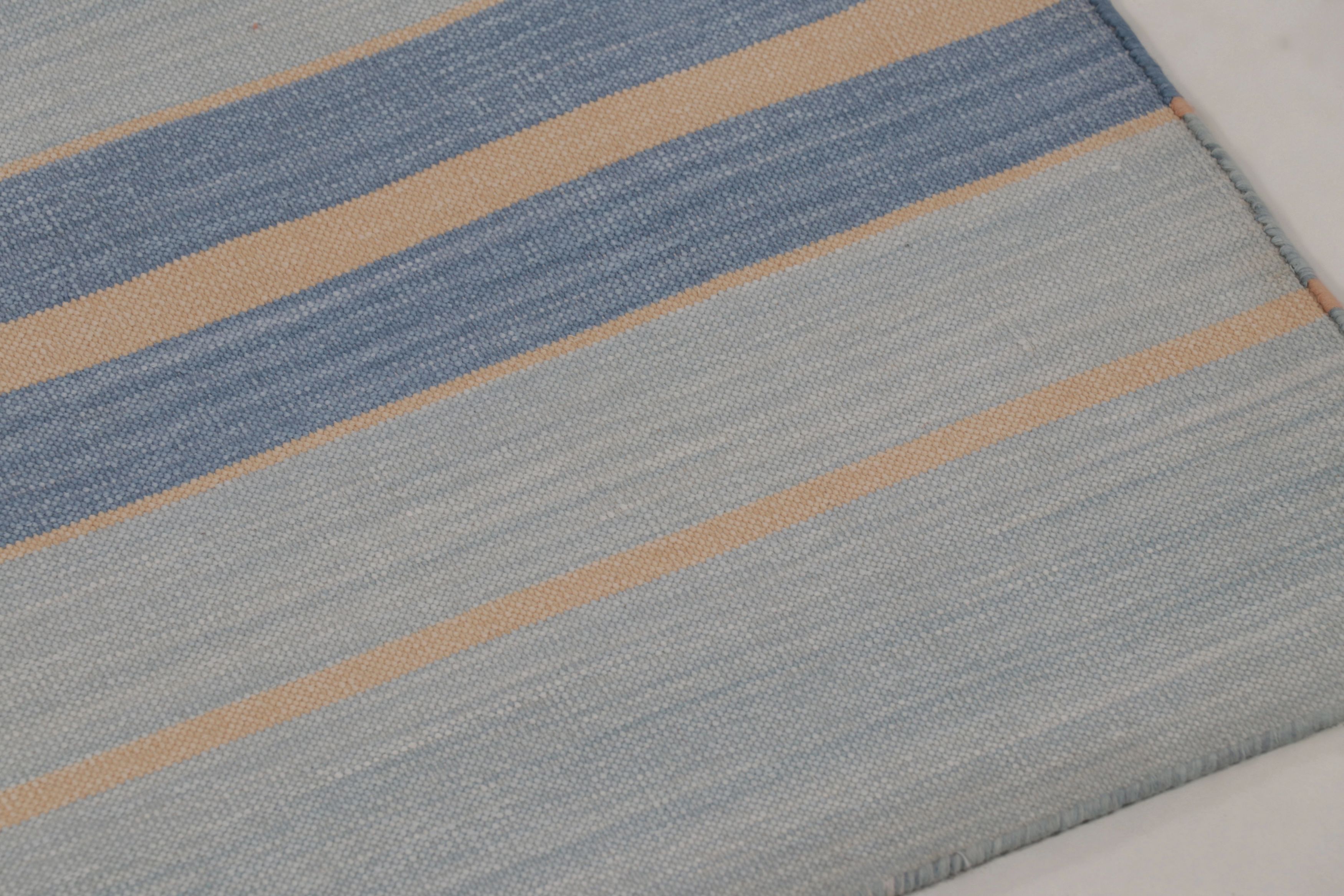 Contemporary Dhurrie Striped Gallery Runner