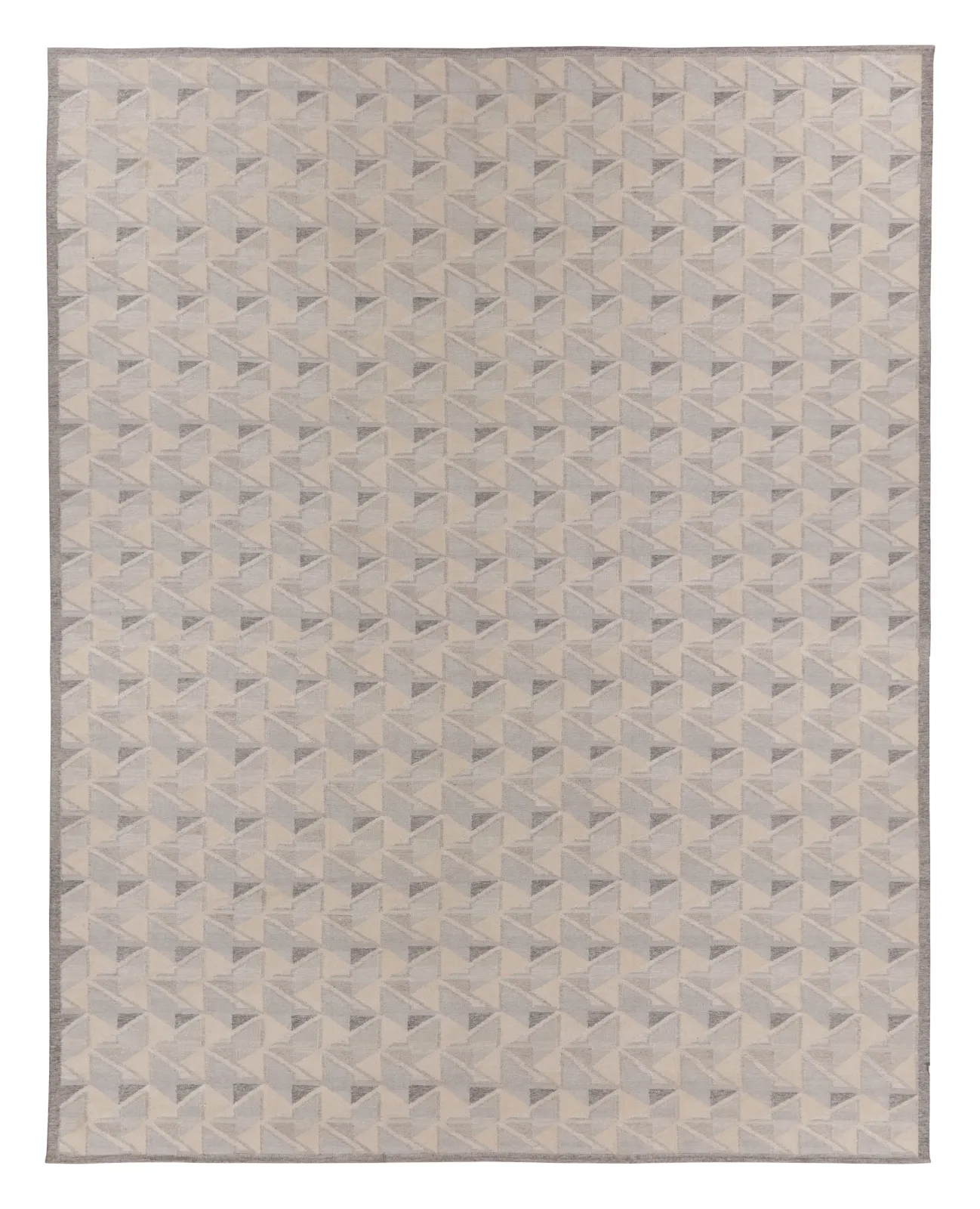 Oversized Contemporary Scandinavian Geometric Flatweave