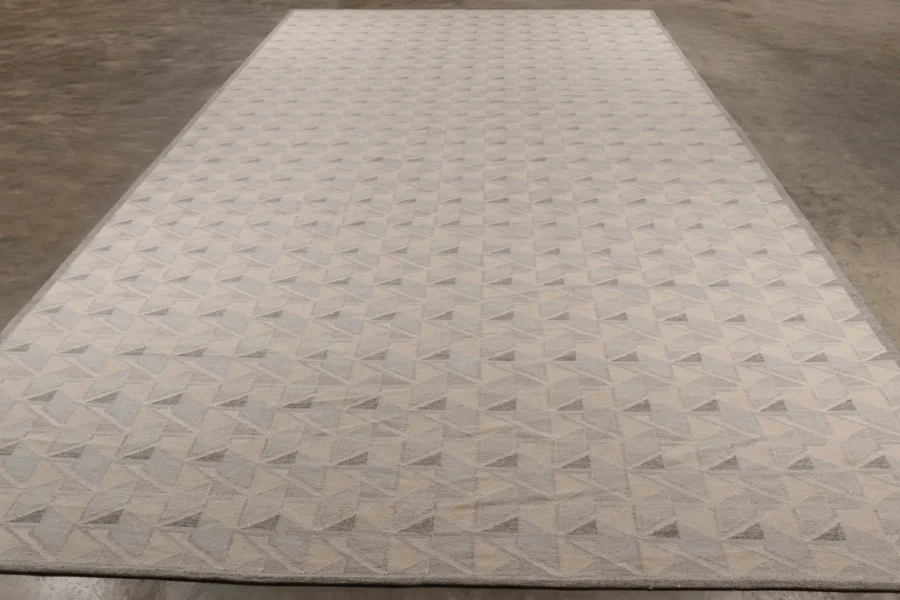 Oversized Contemporary Scandinavian Geometric Flatweave