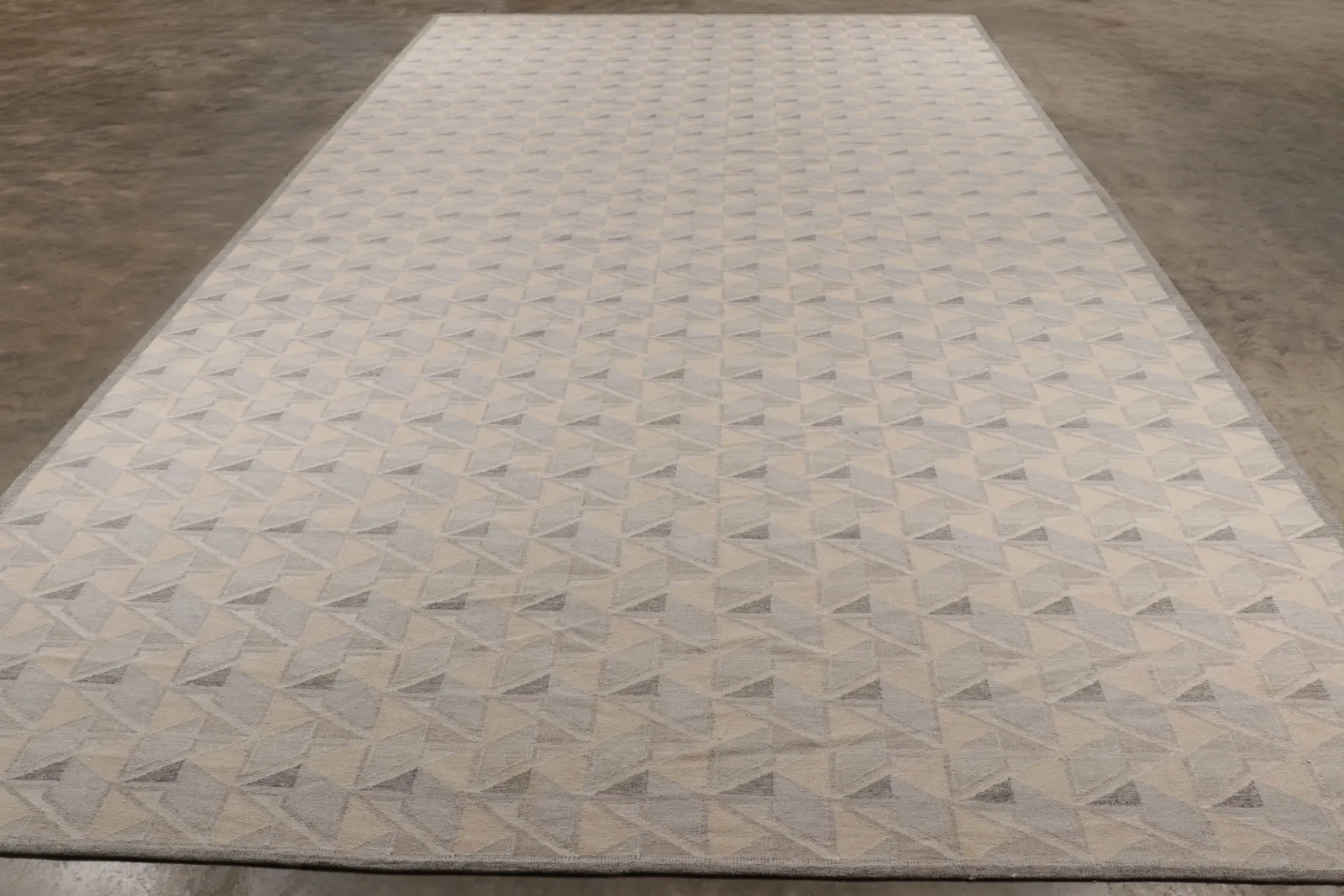 Oversized Contemporary Scandinavian Geometric Flatweave