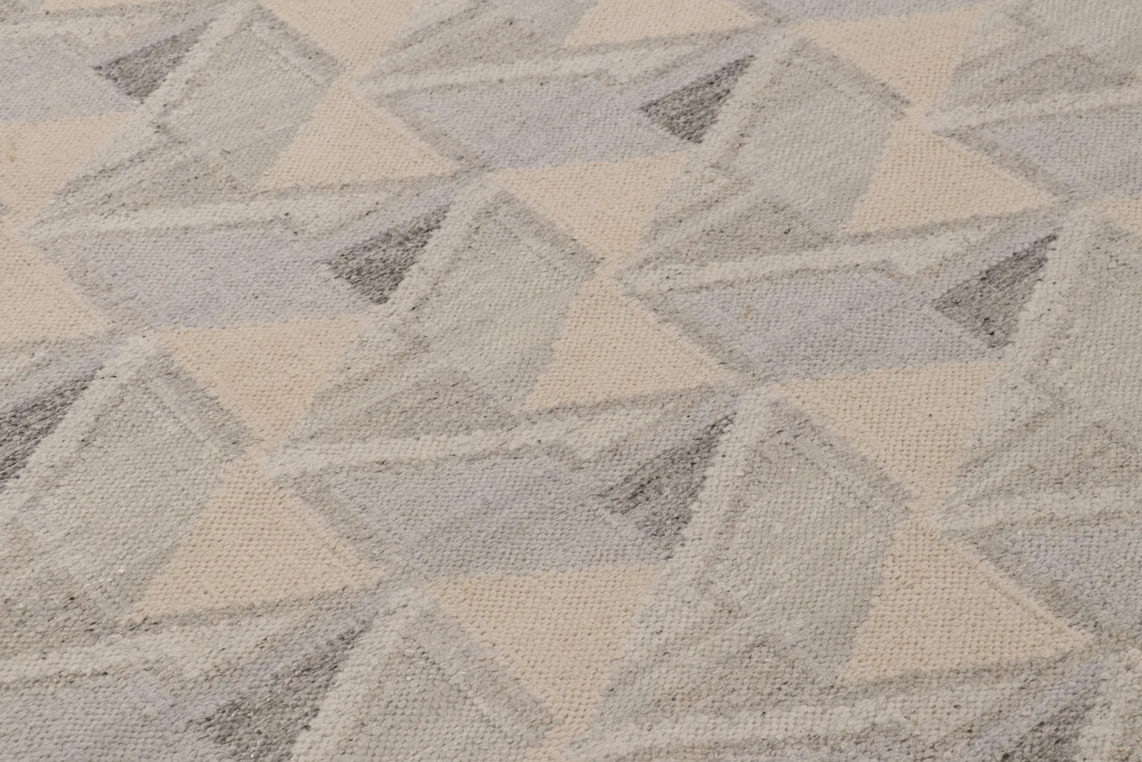 Oversized Contemporary Scandinavian Geometric Flatweave