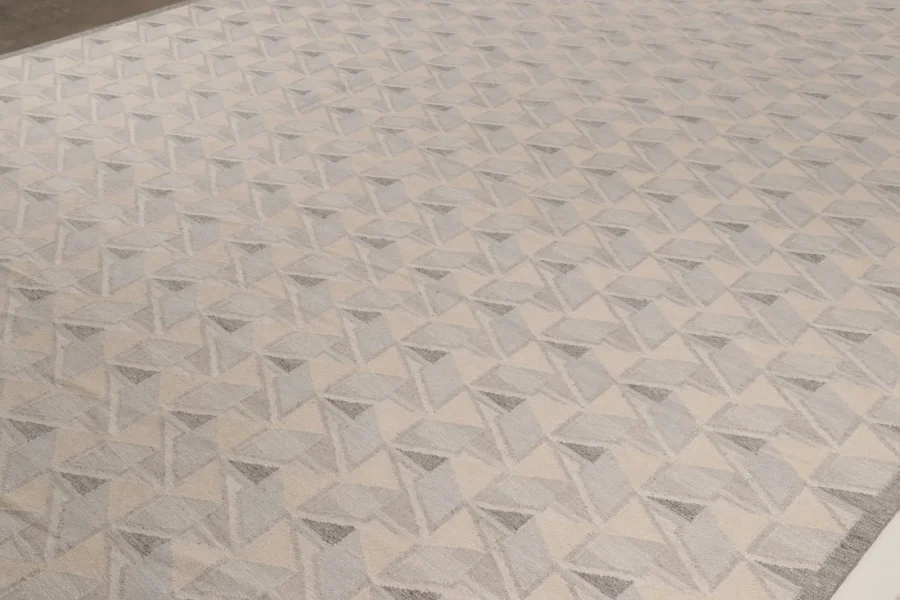 Oversized Contemporary Scandinavian Geometric Flatweave