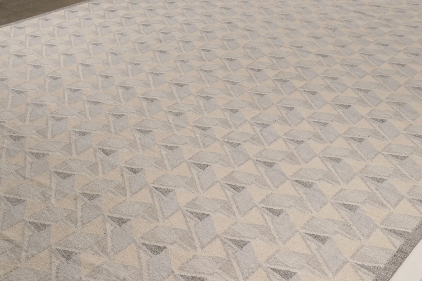 Oversized Contemporary Scandinavian Geometric Flatweave