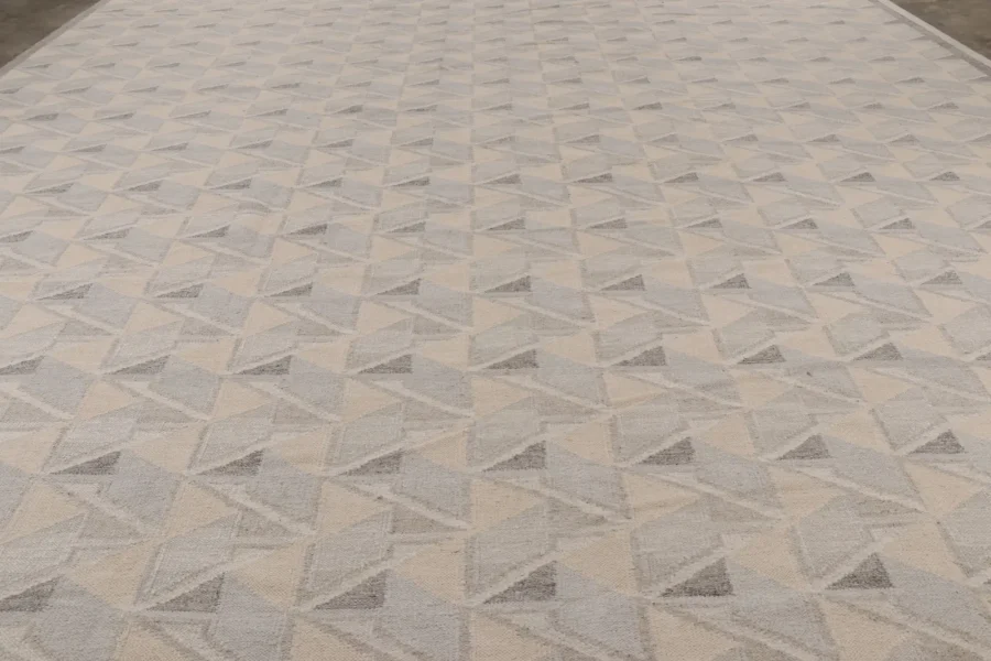 Oversized Contemporary Scandinavian Geometric Flatweave