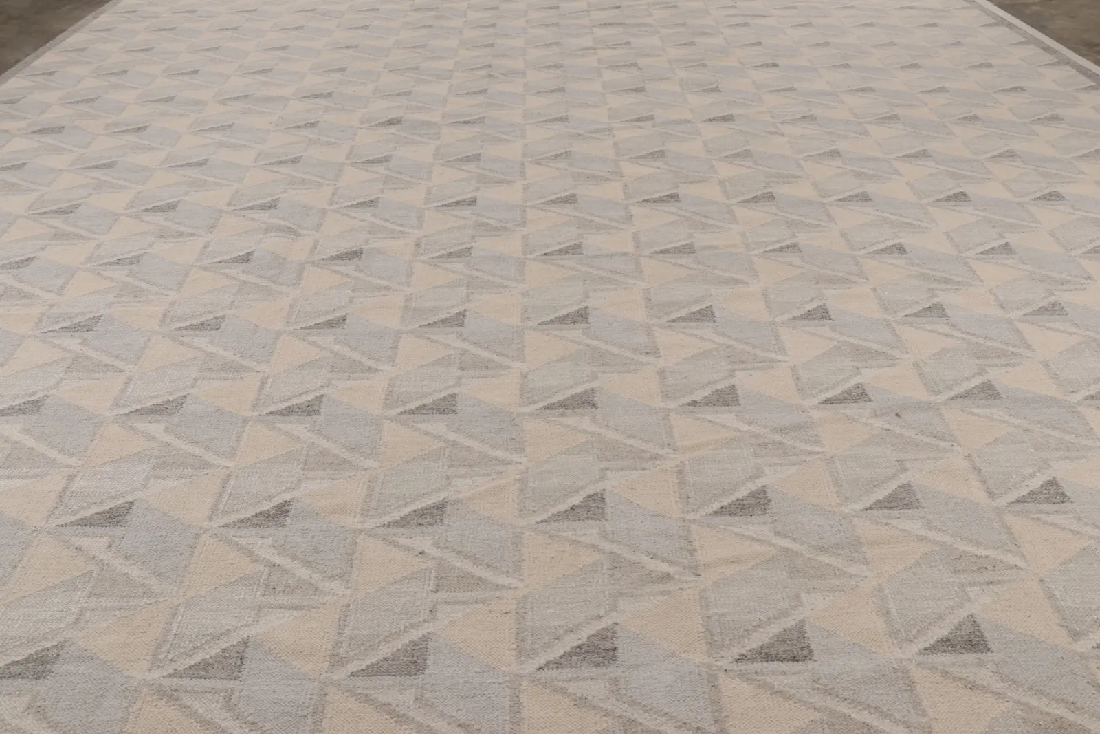 Oversized Contemporary Scandinavian Geometric Flatweave