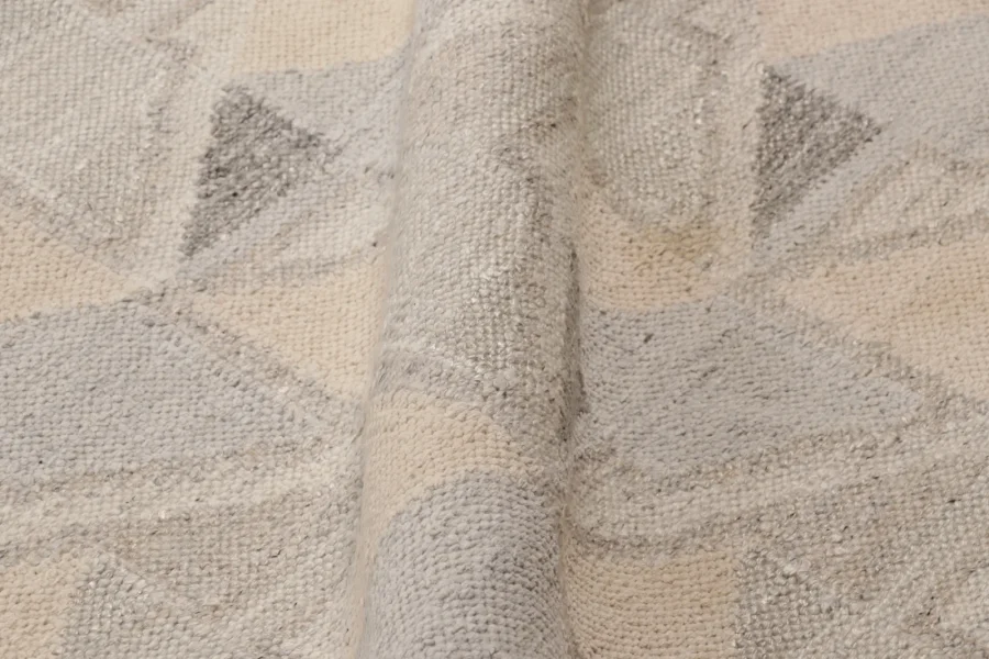 Oversized Contemporary Scandinavian Geometric Flatweave