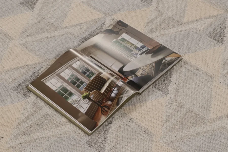 Oversized Contemporary Scandinavian Geometric Flatweave