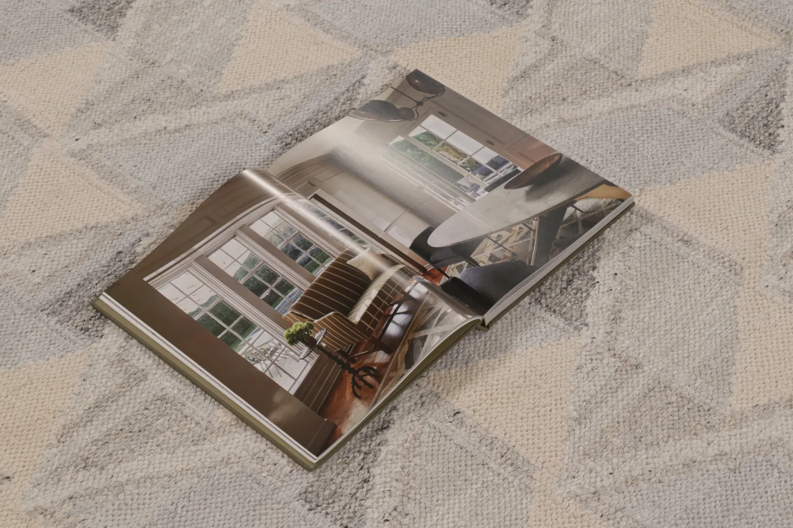 Oversized Contemporary Scandinavian Geometric Flatweave
