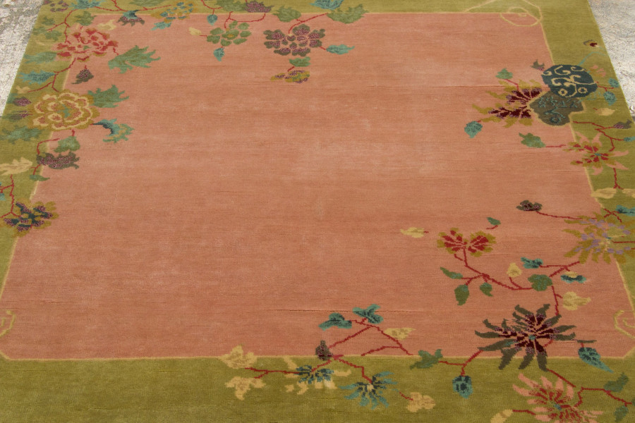 Contemporary Chinese Deco Square Rug