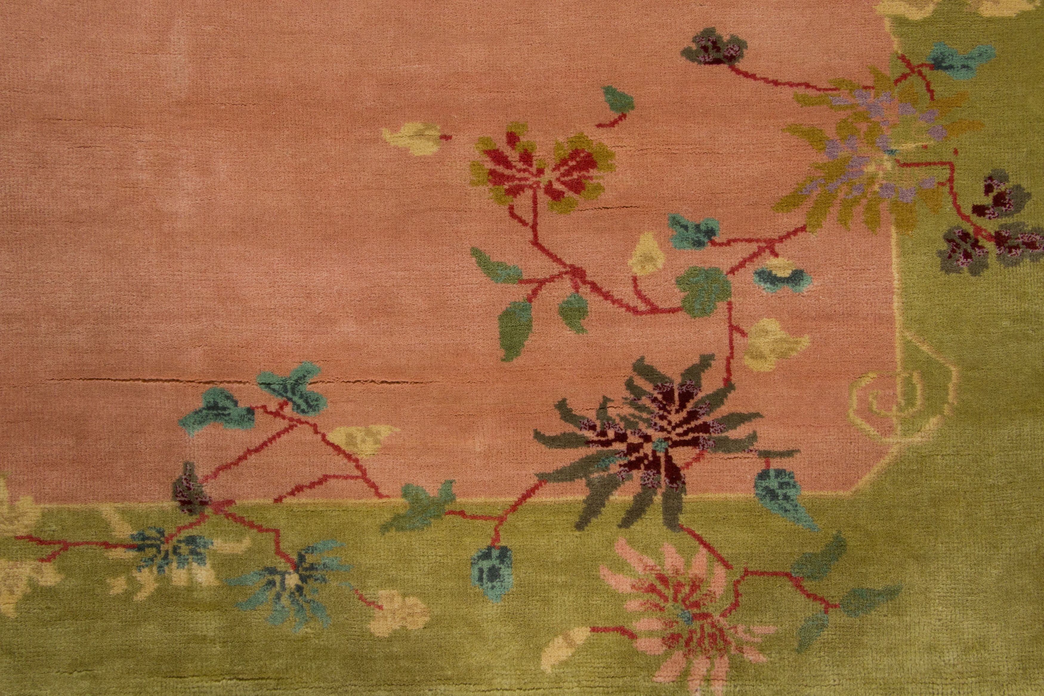 Contemporary Chinese Deco Square Rug