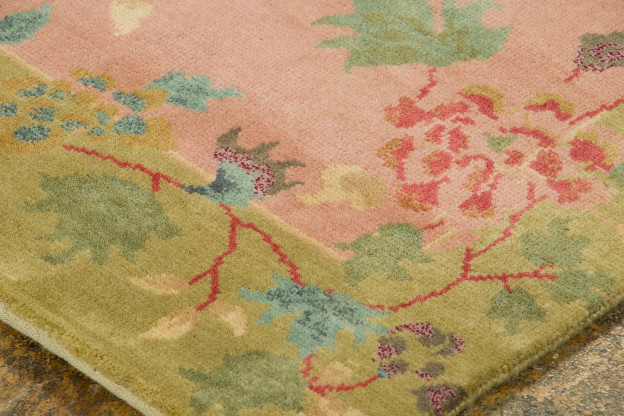 Contemporary Chinese Deco Square Rug