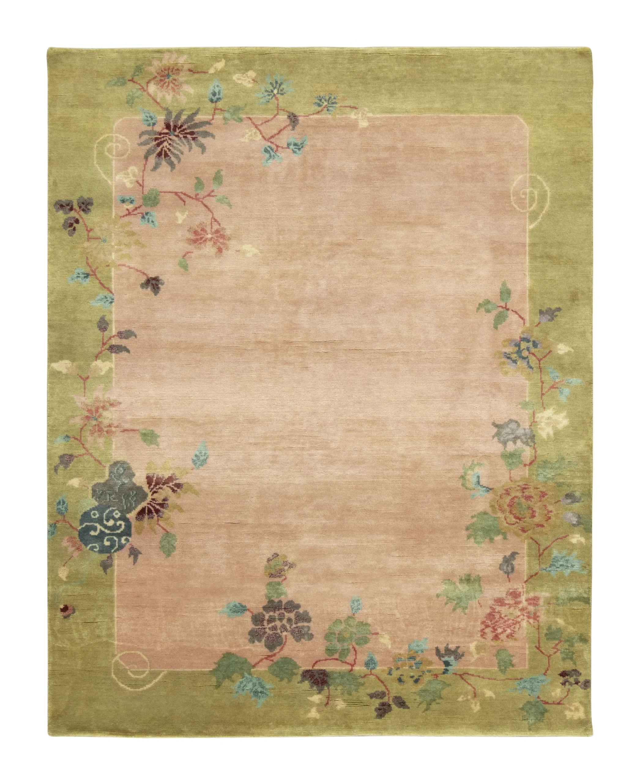 Contemporary Chinese Deco Square Rug