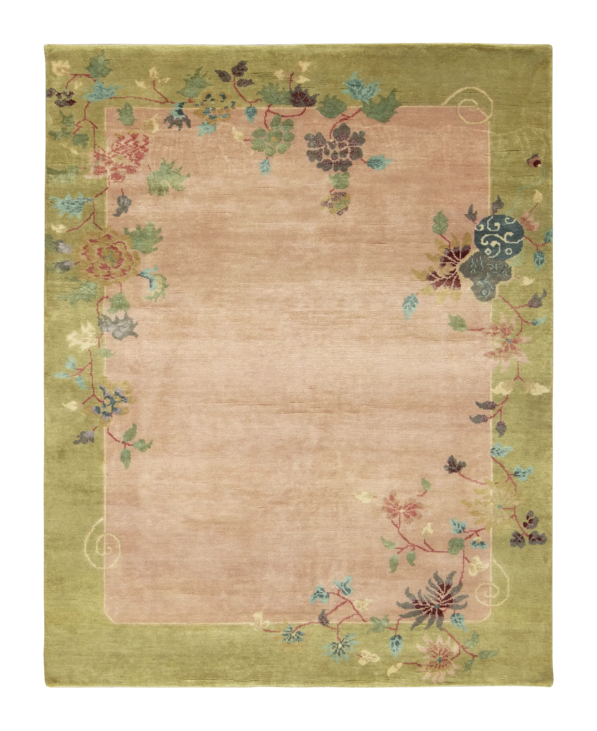Contemporary Chinese Deco Square Rug