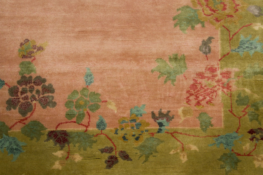 Contemporary Chinese Deco Square Rug