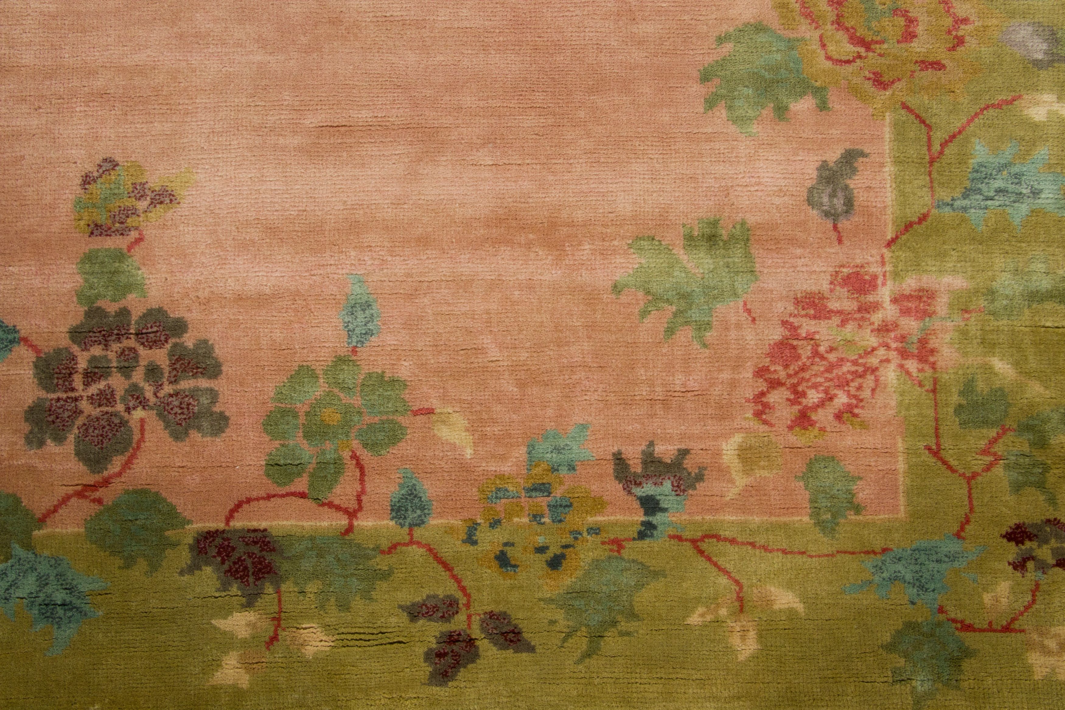 Contemporary Chinese Deco Square Rug