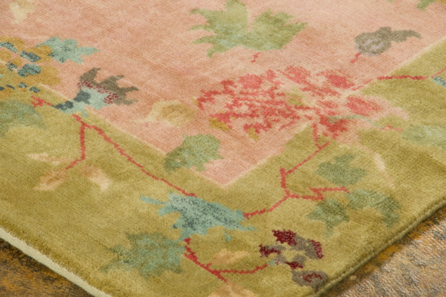 Contemporary Chinese Deco Square Rug