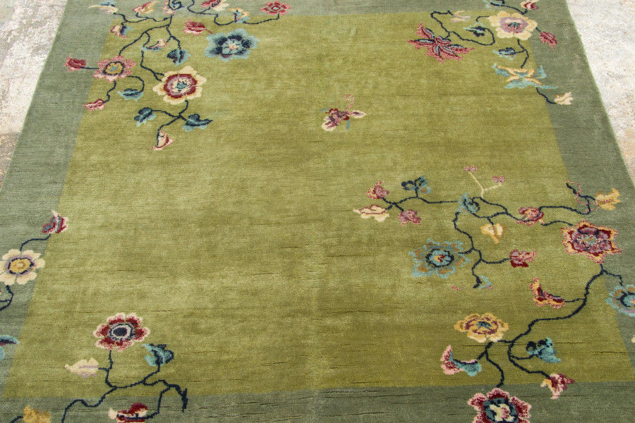 Contemporary Chinese Deco Square Rug